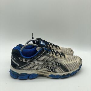 Mens Size 10 Asics Gel Cumulus 15 Black/Blue Running Sneakers Shoes T3C0N0199